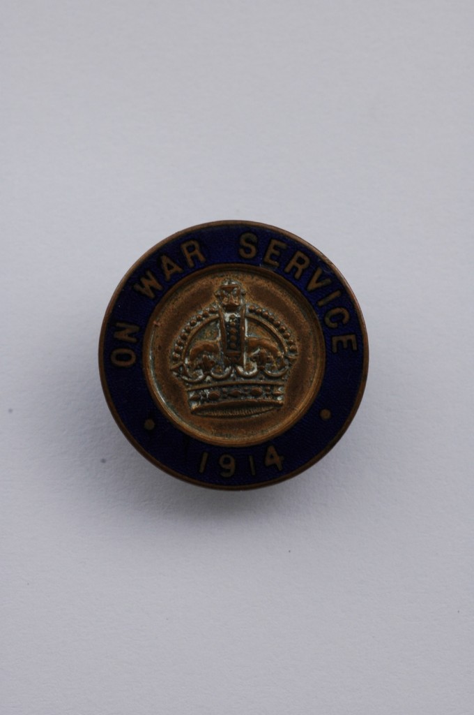 On War Service badge.JPG